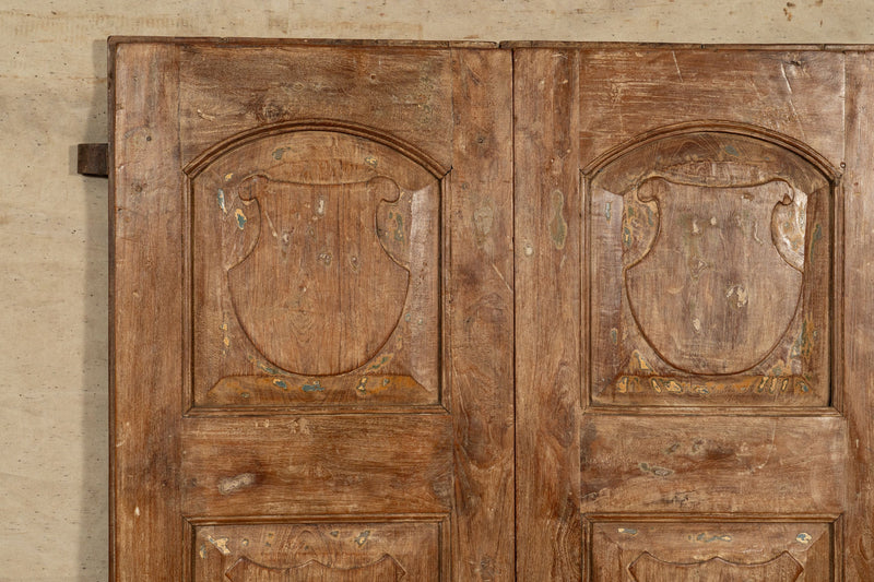 Biscottini Porta portone in legno massello e ferro da interno o da esterno vecchia e antica medievale scorrevole