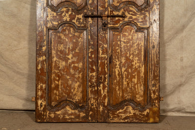 Biscottini Porta portone in legno massello e ferro da interno o da esterno vecchia e antica medievale scorrevole