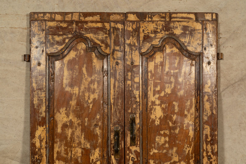 Biscottini Porta portone in legno massello e ferro da interno o da esterno vecchia e antica medievale scorrevole