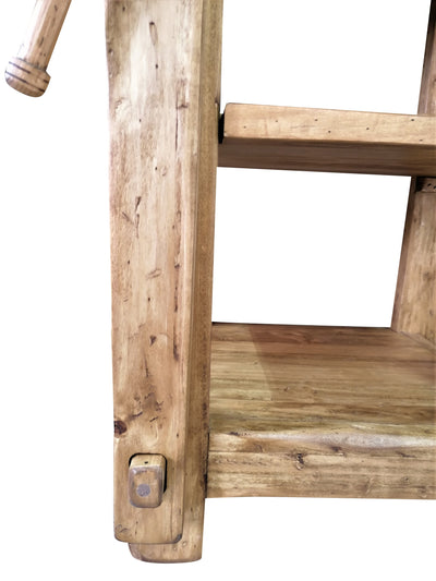 Biscottini Banco da lavoro Country in legno massello di tiglio finitura naturale Made in Italy