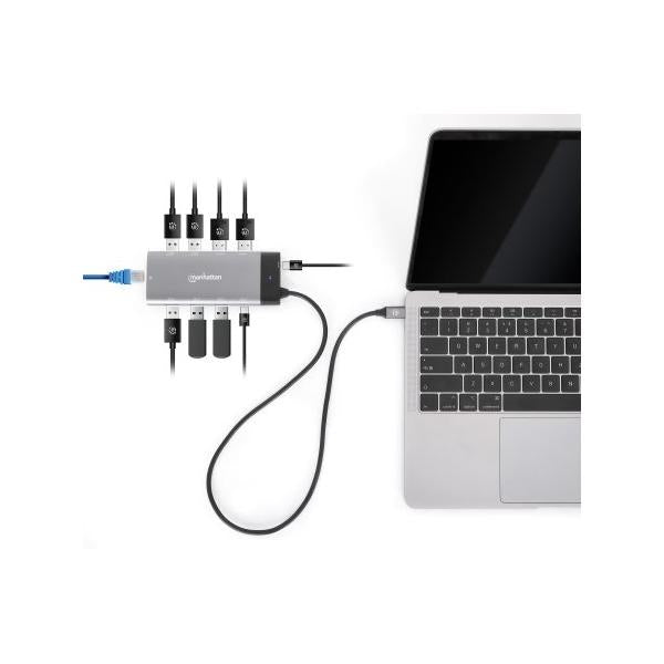 Docking Station USB-C PD Doppio Monitor 8K Multiporta 10 in 1