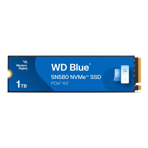 Hard disk SSD Western Digital Black SN580 WDS100T3B0E M.2 - 1 Tb (1000 Gb) - Slot M.2 - Nvme - Stato Solido - Lettura 4150 MB/S, Scrittura 4150 MB/S