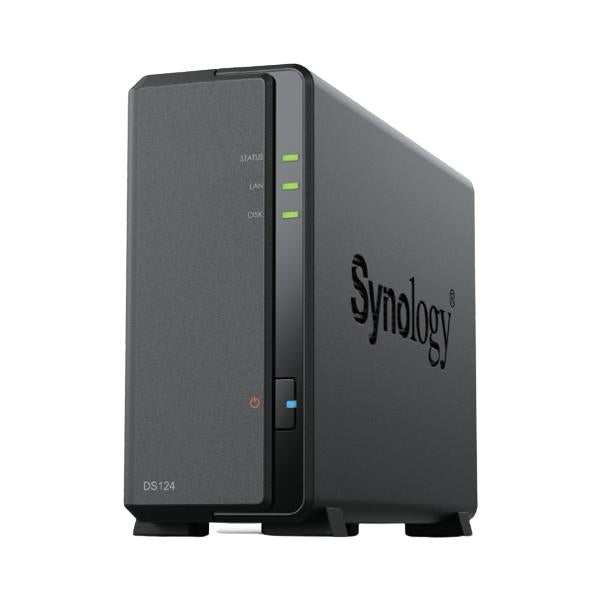 Dispositivo Storage Synology DS124 - NAS DiskStation DS124 - Diskless 1 Slot (Senza Dischi Installati) - Desktop - Realtek RTD1619B - Nero