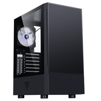 Case SIISBE 3.0 - Gaming Middle Tower- 3x12cm ARGB fan- USB3- Side Panel Temp Glass with hinge
