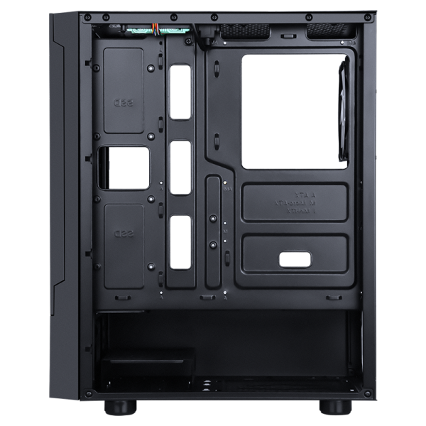 Case SIISBE 3.0 - Gaming Middle Tower- 3x12cm ARGB fan- USB3- Side Panel Temp Glass with hinge