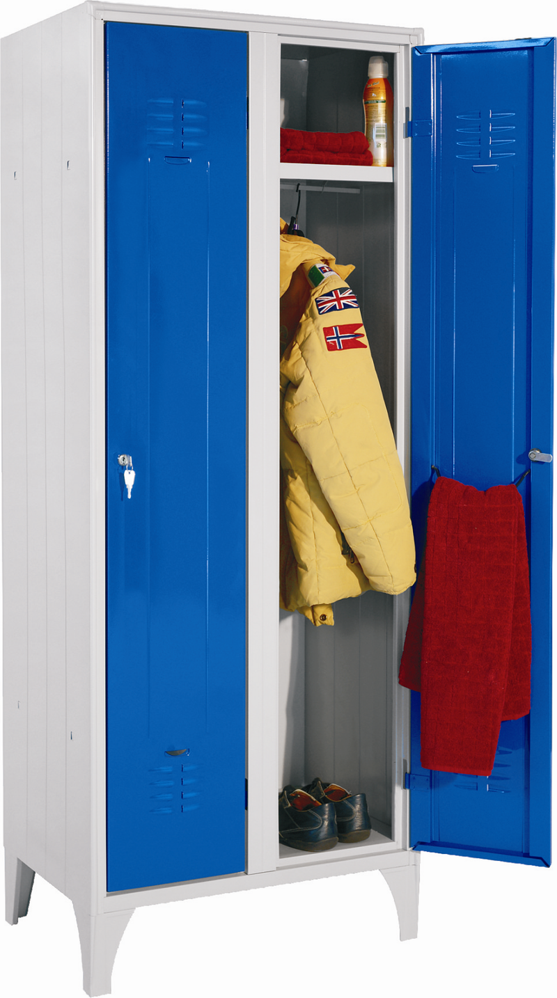 Armadietto spogliatoio in lamiera verniciata a 2 posti cm. 70x50x180h