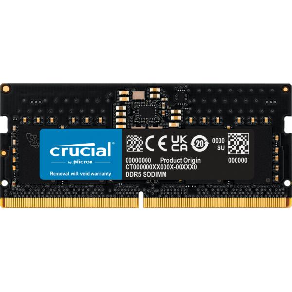 Crucial 8GB [1x8GB] DDR5-5600 CL 46 SO-DIMM RAM Notebook Speicher memoria 5600 MHz Data Integrity Check [verifica integrit dati] (8Gb [1X8Gb] Ddr5-5600 Cl 46 - So-Dimm Ram Notebook Speicher - Memor