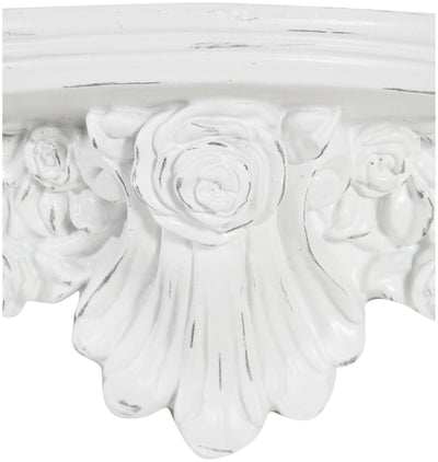 Biscottini Mensola in resina finitura bianca anticato L43xPR14xH14 cm