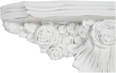 Biscottini Mensola in resina finitura bianca anticato L43xPR14xH14 cm