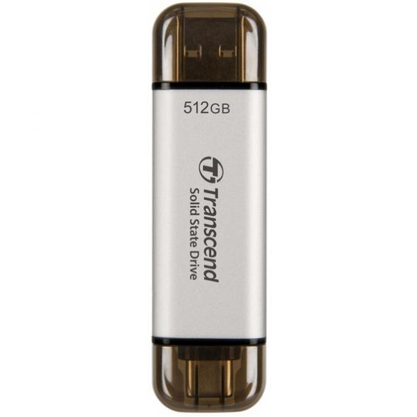 SSD 512 BG Serie 3D NAND Interfaccia USB 3.2 Gen 2 (3.1 Gen 2) Colore Argento