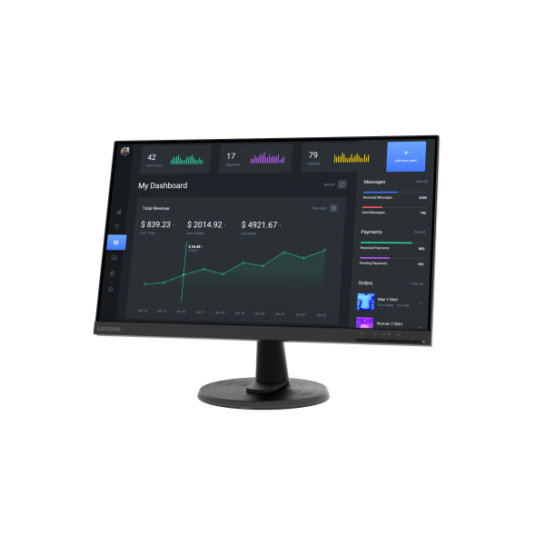 Lenovo C24-40 LED display 60,5 cm [23.8] 1920 x 1080 Pixel Full HD Nero (Lenovo C24-40 - Monitor a LED - 24 [23.8 visualizzabile] - 1920 x 1080 Full HD [1080p] @ 75 Hz - VA - 250 cd/m? - 3000:1 - 4 m