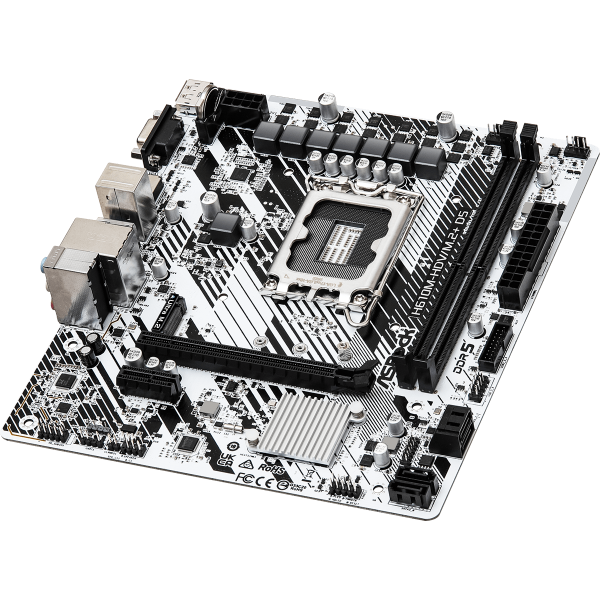 ASRock H610M-HDV/M.2+ D5 - Motherboard - micro ATX - LGA1700-Sockel - H610 Chipsatz - USB-C 3.2 Gen 1, USB 3.2 Gen 1 - Gigabit LAN - Onboard-Grafik (CPU erforderlich)