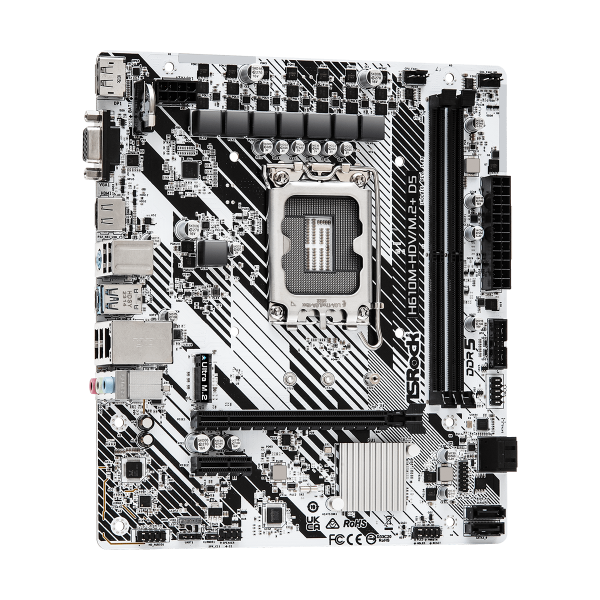 Asrock H610M-HDV/M.2+ D5 Intel H610 LGA 1700 micro ATX (ASRock H610M-HDV/M.2+ D5 - bundkort -)