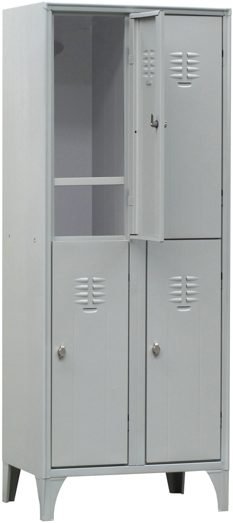 Armadio sovrapposto a 4 posti con piano portascarpe cm. 70x50x180h