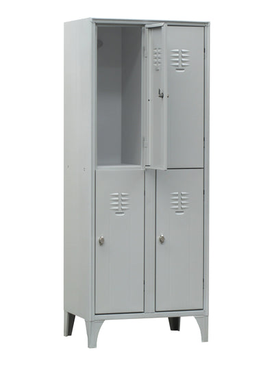 Armadio da spogliatoio multi vano sovrapposto a 4 ante cm. 70x35x180h