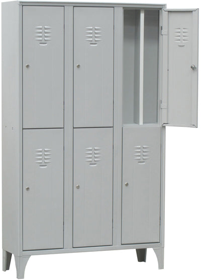 Armadio in metallo verniciato a 6 posti con tramezza interna cm. 105x50x180h