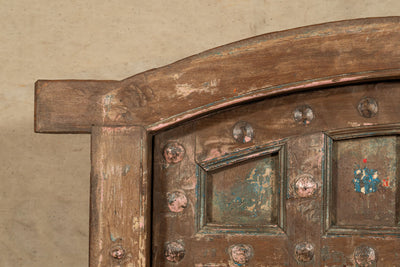 Biscottini Porta portone in legno massello e ferro da interno o da esterno vecchia e antica medievale scorrevole