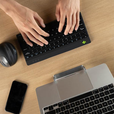 R-Go Tools RGOCONDWLBL tastiera Ufficio USB QWERTY Olandese Nero (R-Go Compact Break Ergonomic Keyboard,)