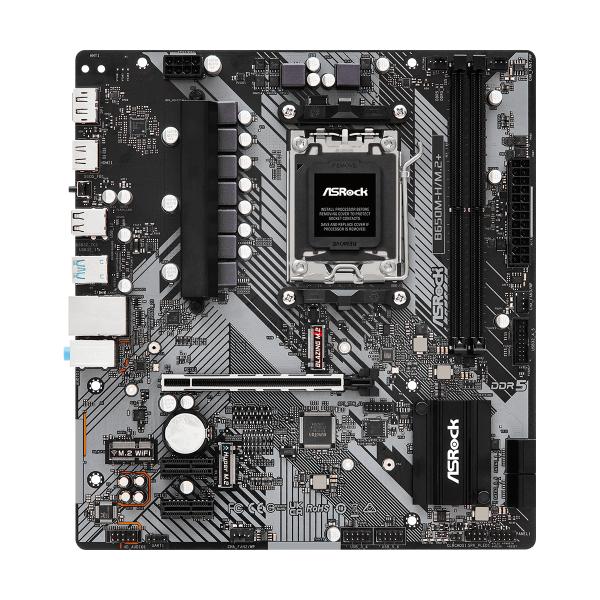 ASRock B650M-H/M.2+ - scheda madre - micro ATX - Socket AM5 - chipset AMD B650 - USB-C 3.2 Gen 1, USB 3.2 Gen 1 - Gigabit LAN - grafica integrata (CPU richiesta)