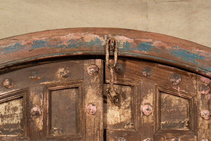 Biscottini Porta portone in legno massello e ferro da interno o da esterno vecchia e antica medievale scorrevole