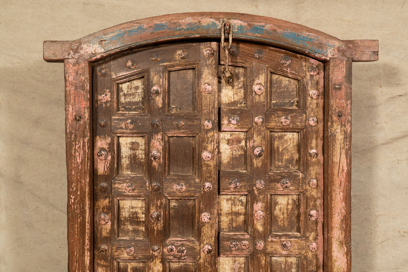Biscottini Porta portone in legno massello e ferro da interno o da esterno vecchia e antica medievale scorrevole