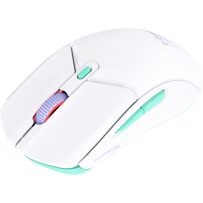 HyperX Pulsefire Haste 2 Core Wls  Mouse da gaming [bianco/verde/viola] (HYPERX PF HAS 2 CORE WL WHT GM MS)