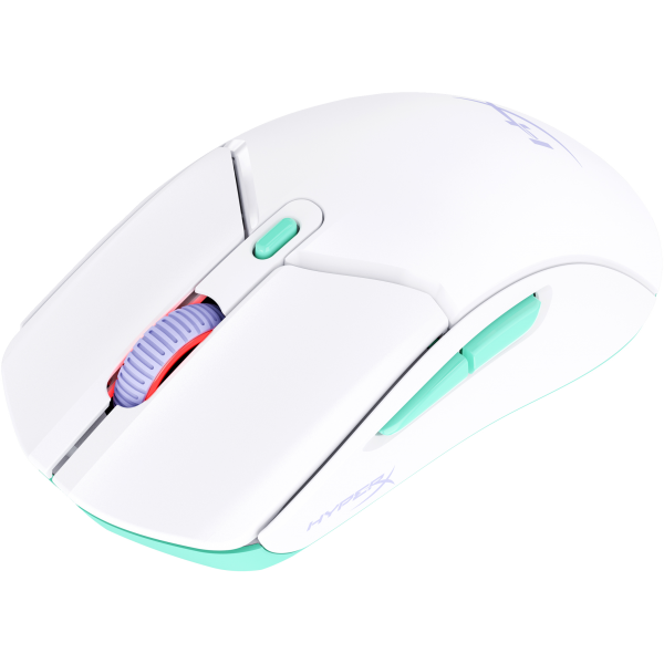 HyperX Pulsefire Haste 2 Core Wls  Mouse da gaming [bianco/verde/viola] (HYPERX PF HAS 2 CORE WL WHT GM MS)