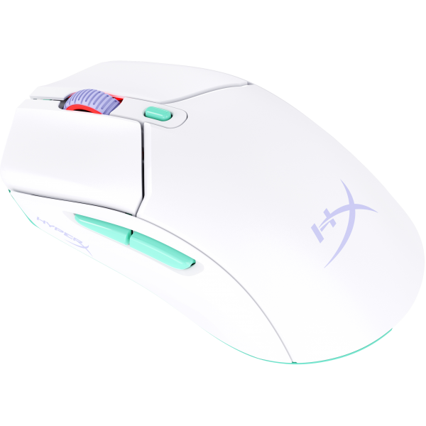 HyperX Pulsefire Haste 2 Core Wls  Mouse da gaming [bianco/verde/viola] (HYPERX PF HAS 2 CORE WL WHT GM MS)