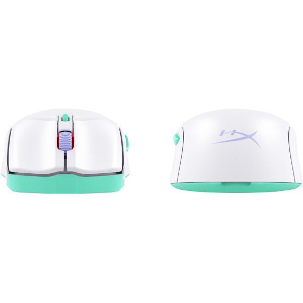 HyperX Pulsefire Haste 2 Core Wls  Mouse da gaming [bianco/verde/viola] (HYPERX PF HAS 2 CORE WL WHT GM MS)