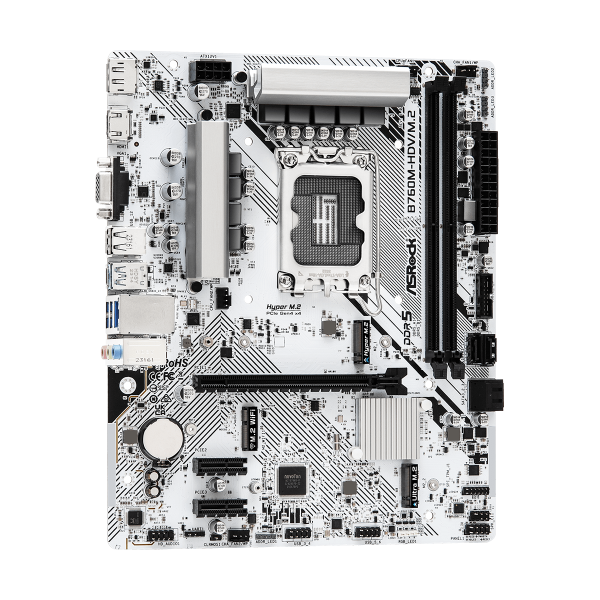 ASRock B760M-H/M.2 - Motherboard - micro ATX - LGA1700-Sockel - B760 Chipsatz - USB-C 3.2 Gen 1, USB 3.2 Gen 1 - Gigabit LAN - Onboard-Grafik (CPU erforderlich)
