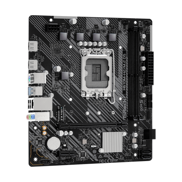 ASRock H610M-H2/M.2 D5 - scheda madre - micro ATX - socket LGA1700 - chipset H610 - USB 3.2 Gen 1 - Gigabit LAN - grafica integrata (CPU richiesta)