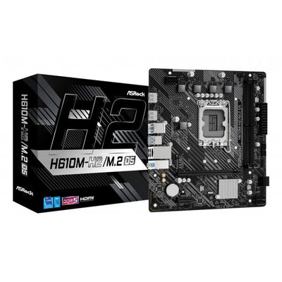 Scheda madre AsRock H610M-H2/M.2 D5 - Supporto processori Intel Socket 1700 12th e 13th e 14th Gen Intel Core - Ram 2x DDR5 - 2x Hdmi - Usb3.2 / 6x Usb2.0 - GLan - Audio HD - Micro-ATX