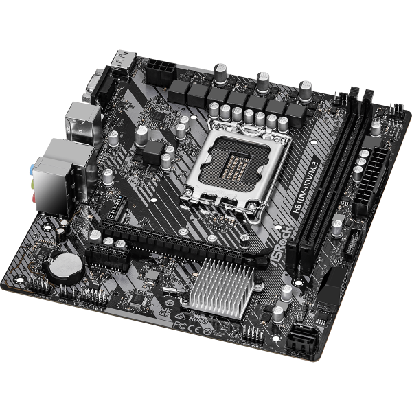 ASRock H610M-HDV/M.2 - 2.0 - scheda madre - micro ATX - socket LGA1700 - chipset H610 - USB 3.2 Gen 1 - Gigabit LAN - grafica integrata (CPU richiesta)