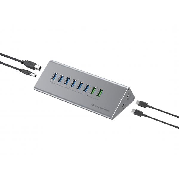 Conceptronic HUBBIES18G hub di interfaccia USB 3.2 Gen 1 [3.1 Gen 1] Type-B 5000 Mbit/s Grigio (Conceptronic - dockingstation)