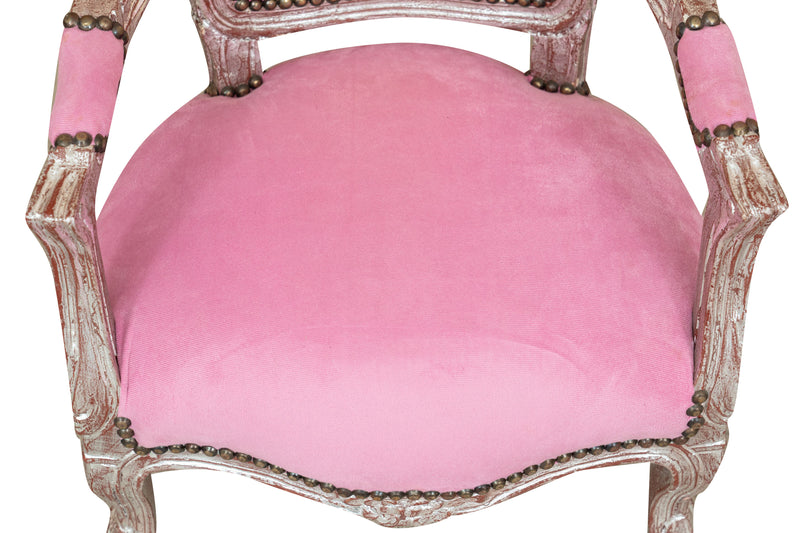 Biscottini POLTRONA DA BAMBINO STILE FRANCESE LUIGI XVI IN LEGNO MASSELLO DI FAGGIO Sedia