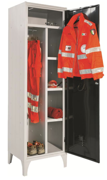 Armadietto spogliatoio in metallo verniciato per Protezione Civile cm. 60x50x195h