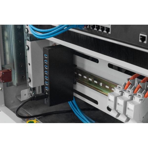 Hub Usb Digitus DA-70258 - hub di interfaccia USB 3.2 Gen 1 (3.1 Gen 1) Type-B - 5000 Mbit/s - Nero