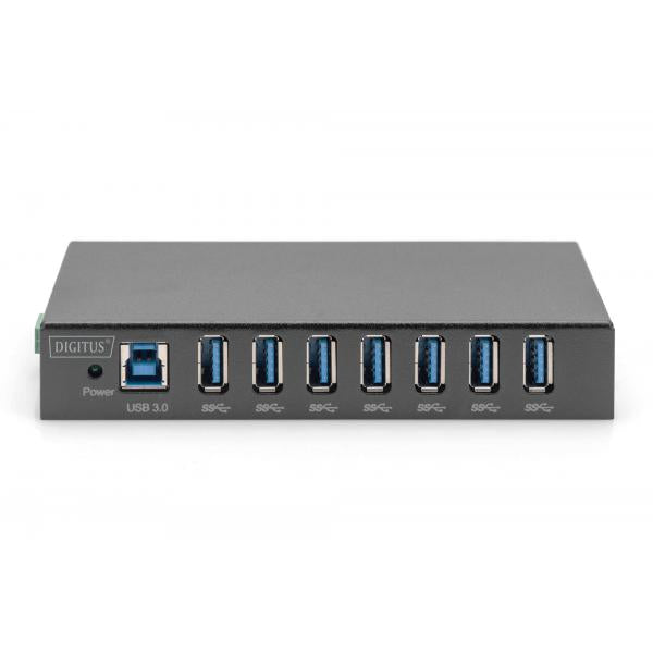 Hub Usb Digitus DA-70258 - hub di interfaccia USB 3.2 Gen 1 (3.1 Gen 1) Type-B - 5000 Mbit/s - Nero