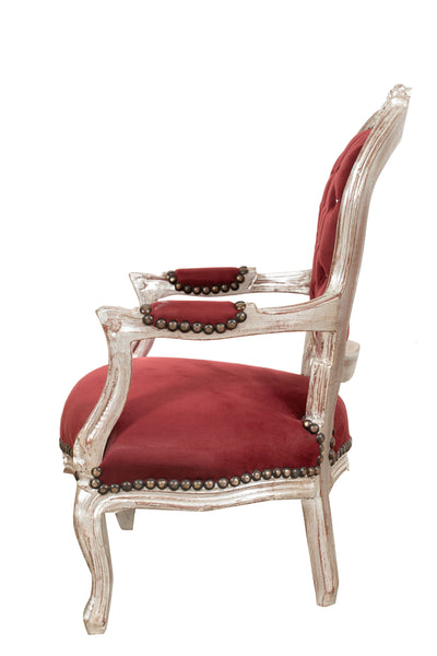 Biscottini POLTRONA DA BAMBINO STILE FRANCESE LUIGI XVI IN LEGNO MASSELLO DI FAGGIO Sedia