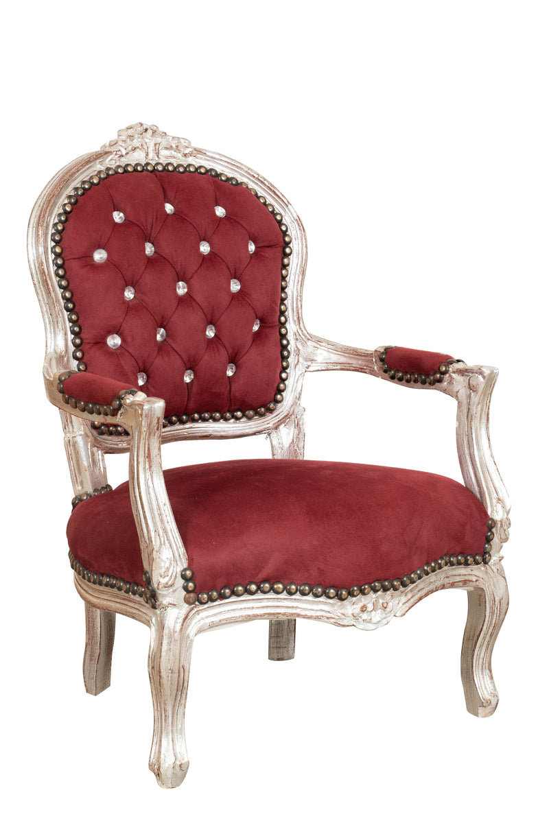 Biscottini POLTRONA DA BAMBINO STILE FRANCESE LUIGI XVI IN LEGNO MASSELLO DI FAGGIO Sedia