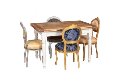 Biscottini Sedia poltroncina stile francese Luigi XVI in legno massello di faggio finitura oro