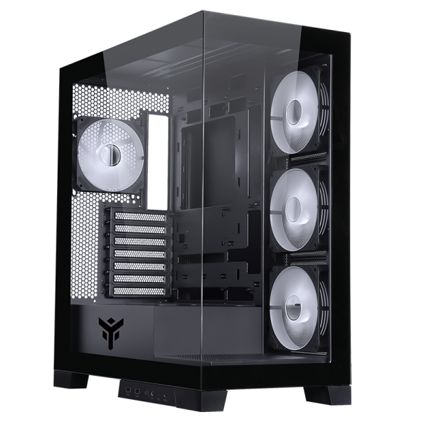 Case SHOWBUI 45B - Gaming Tower- ATX- 4x12cm ARGB fan- 2xUSB3- Type-C- Side & Front Panel Temp Glass