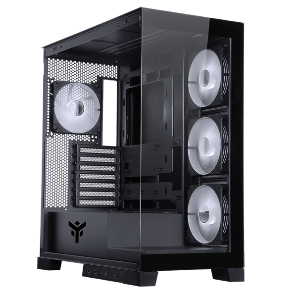 Case SHOWBUI 45B - Gaming Tower- ATX- 4x12cm ARGB fan- 2xUSB3- Type-C- Side & Front Panel Temp Glass