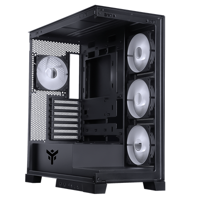 Case SHOWBUI 45B - Gaming Tower- ATX- 4x12cm ARGB fan- 2xUSB3- Type-C- Side & Front Panel Temp Glass