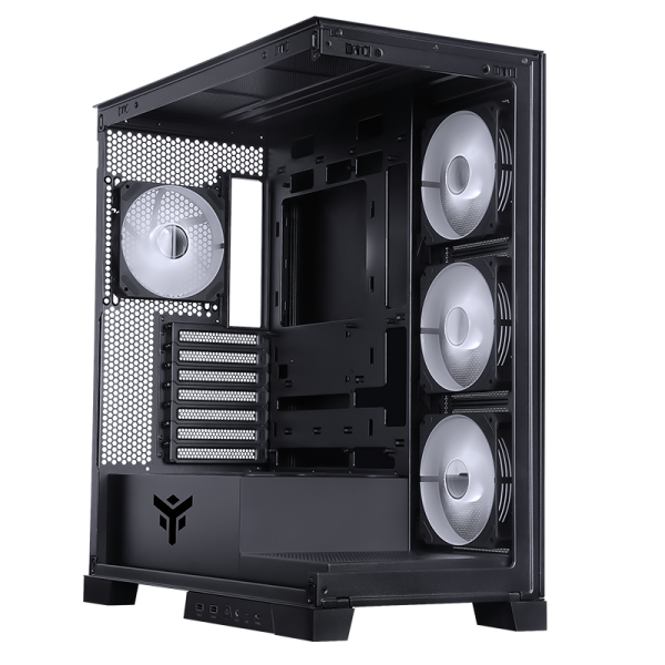 Case SHOWBUI 45B - Gaming Tower- ATX- 4x12cm ARGB fan- 2xUSB3- Type-C- Side & Front Panel Temp Glass
