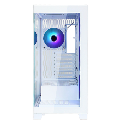 Case SHOWBUI 45W - Gaming Tower- ATX- 4x12cm ARGB fan- 2xUSB3- Type-C- Side & Front Panel Temp Glass- White Edition