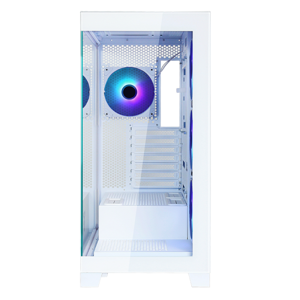 Case SHOWBUI 45W - Gaming Tower- ATX- 4x12cm ARGB fan- 2xUSB3- Type-C- Side & Front Panel Temp Glass- White Edition