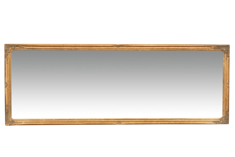 Biscottini Specchio Specchiera da parete e appendere verticale/orizzontale L50xPR4xH140 cm finitura foglia oro anticato