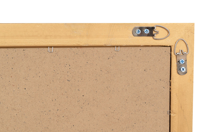 Biscottini Specchio Specchiera da parete e appendere verticale/orizzontale L50xPR4xH140 cm finitura foglia oro anticato