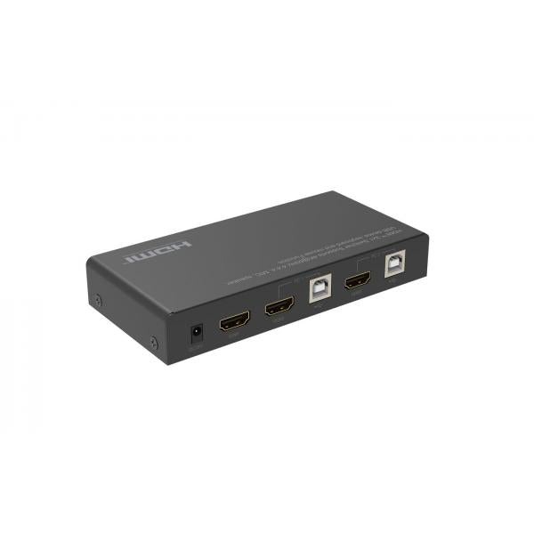 Microconnect MC-HDMIKVM0201-4K switch per keyboard-video-mouse [kvm] Nero (4K@60Hz HDMI KVM switch, 2x1, - 4:4:4 - Warranty: 300M)